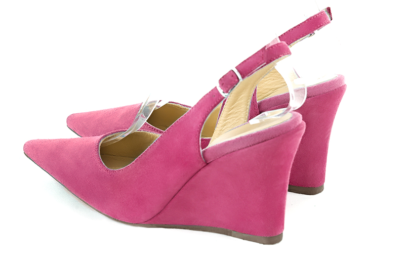 Fuschia pink wedge on sale shoes